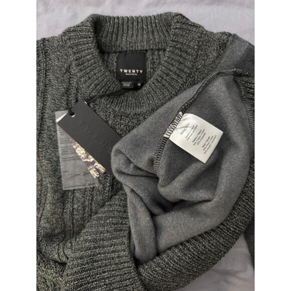 TWENTY MONTREAL Twenty Connect Crewneck Sweater Gray Size XS NEW - Picture 11 of 13